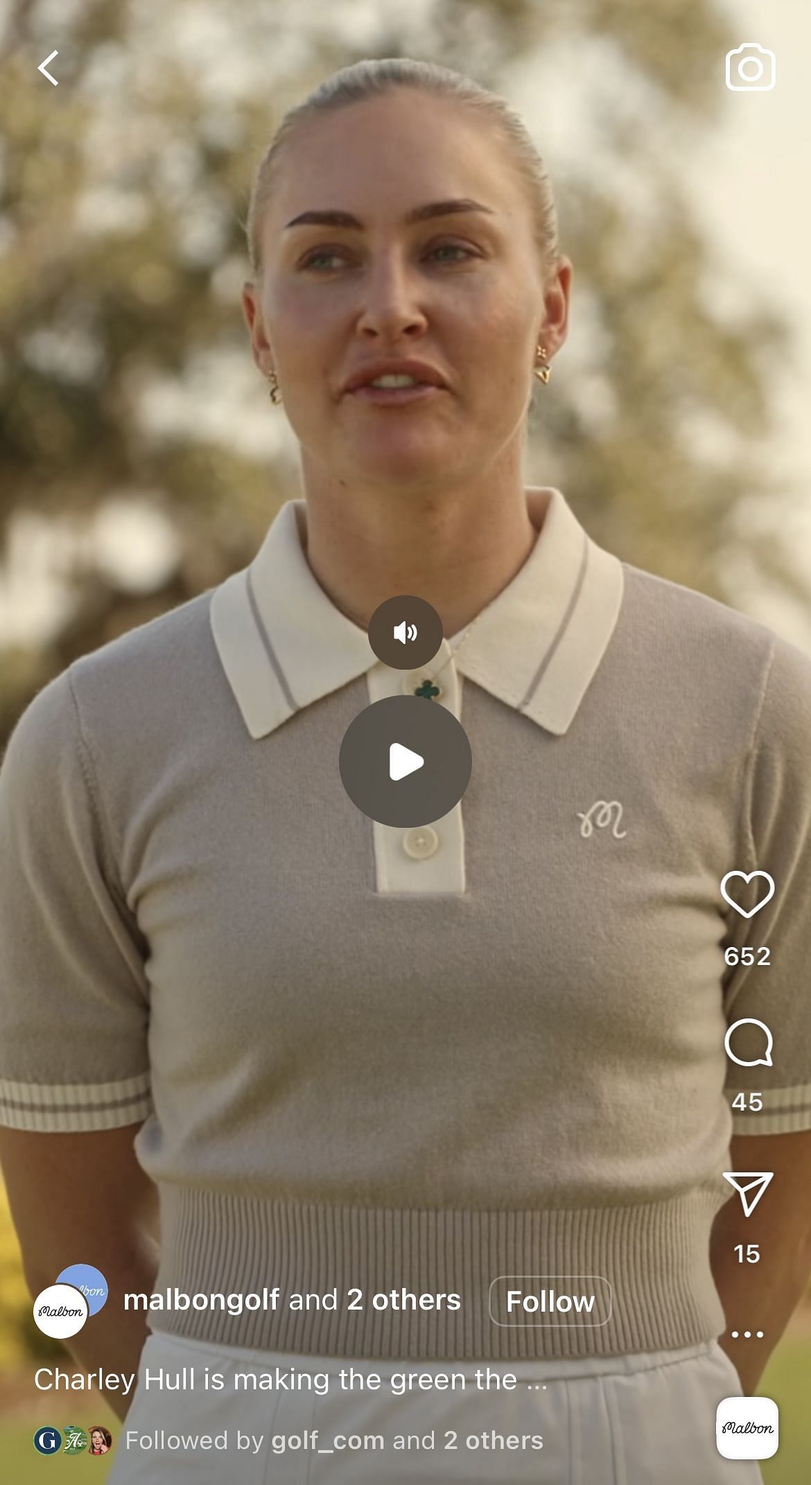 Still taken from Charley Hull's Instagram Page _ Source: Instagram/@charley.hull
